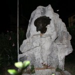 Galva akmenyje - skulptūra Italijoje Decenzano miestelyje