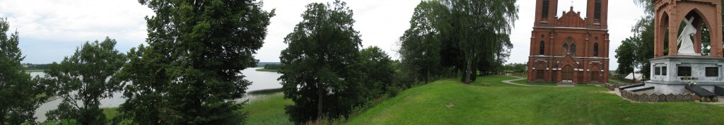 Žaslių bažnyčios panoraminė foto