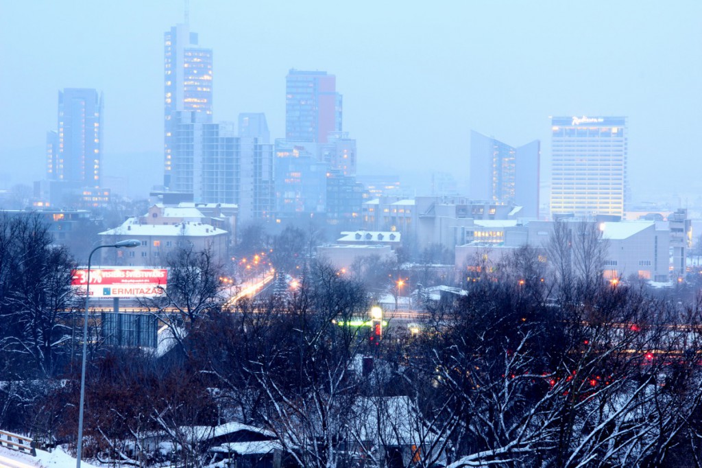 Vilniaus verslo uosto panorama.