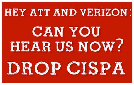 AT&T ir Verizono raginimas nepriimti CISPA'os.
